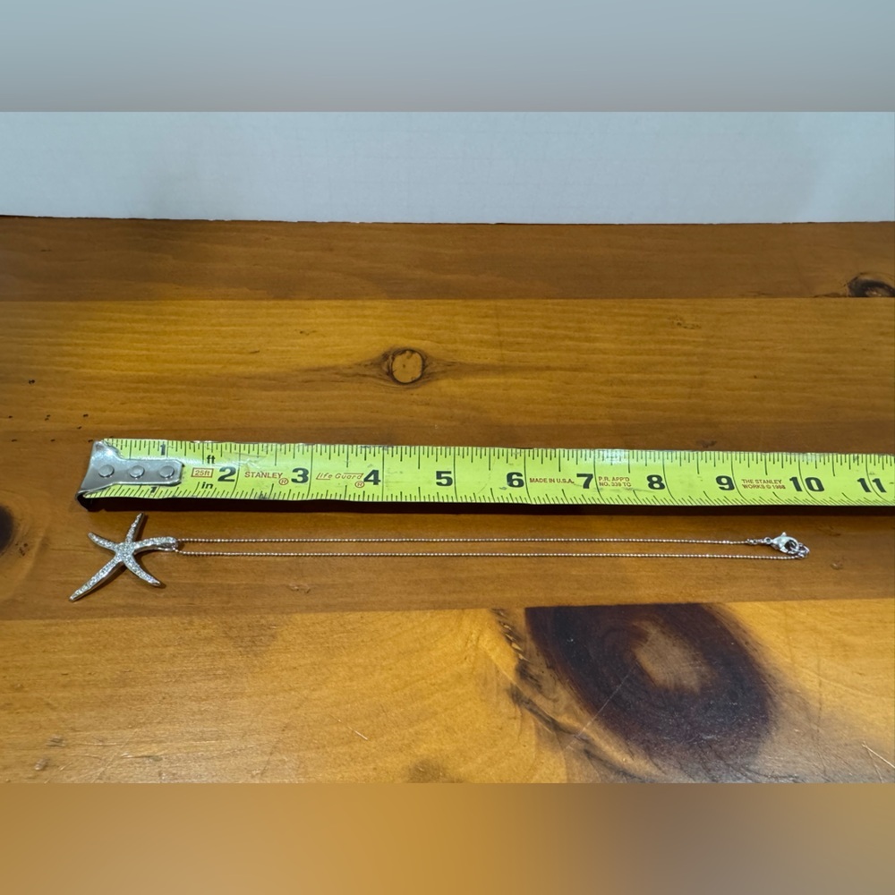 Sharon Case Silver Starfish Pendant Necklace - Picture 6 of 6